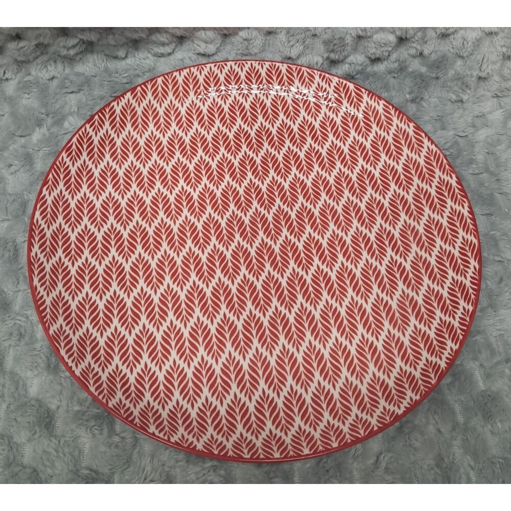 Set 4 Selamica Porcelain Dinner Plates Large 10.5" Dinnerware Ceramic Geometric - Picture 10 of 16